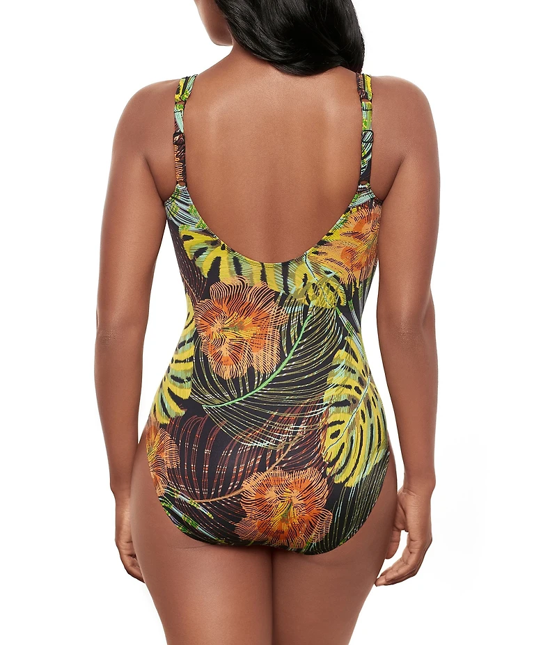 Miraclesuit Sunset Islet Madero Underwire Surplice One Piece Swimsuit