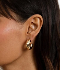 Miranda Frye Drew Puffy Huggie Hoop Earrings