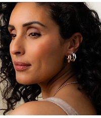 Miranda Frye Drew Puffy Huggie Hoop Earrings