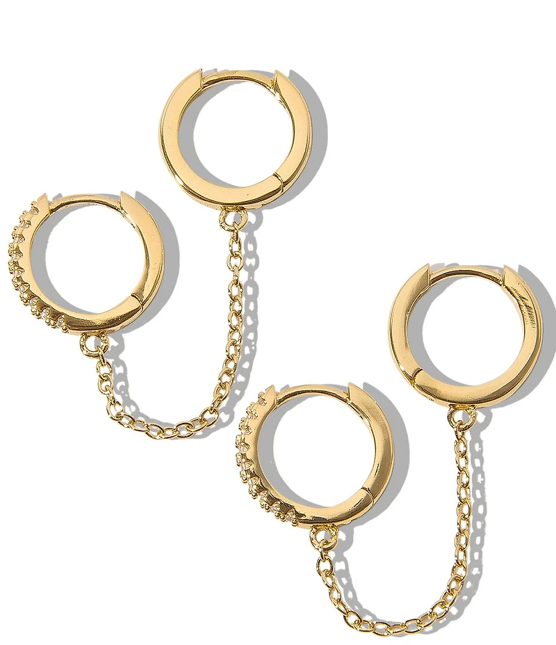 Miranda Frye Elliot Double Connected Huggie Hoop Earrings
