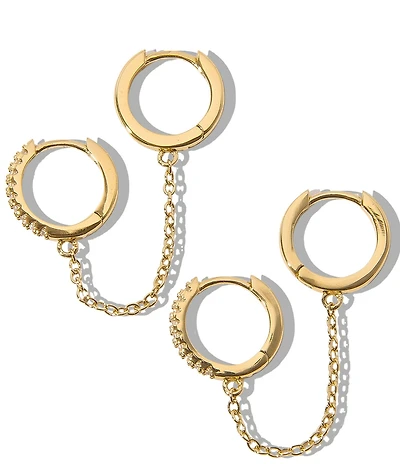 Miranda Frye Elliot Double Connected Huggie Hoop Earrings
