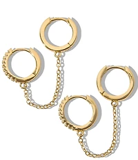 Miranda Frye Elliot Double Connected Huggie Hoop Earrings