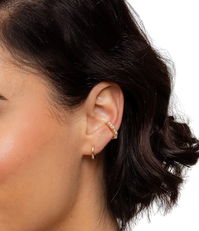 Miranda Frye Wendy Pearl Rhinestone Ear Cuff