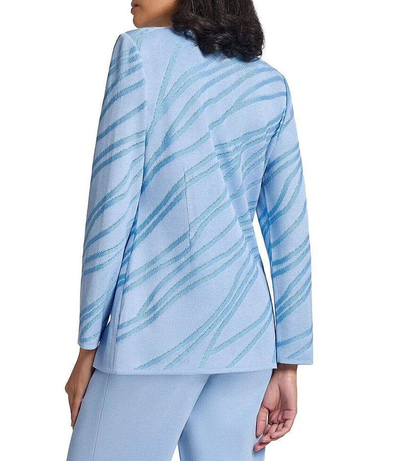 MISOOK Abstract Knit V-Neck Long Sleeve Jacket