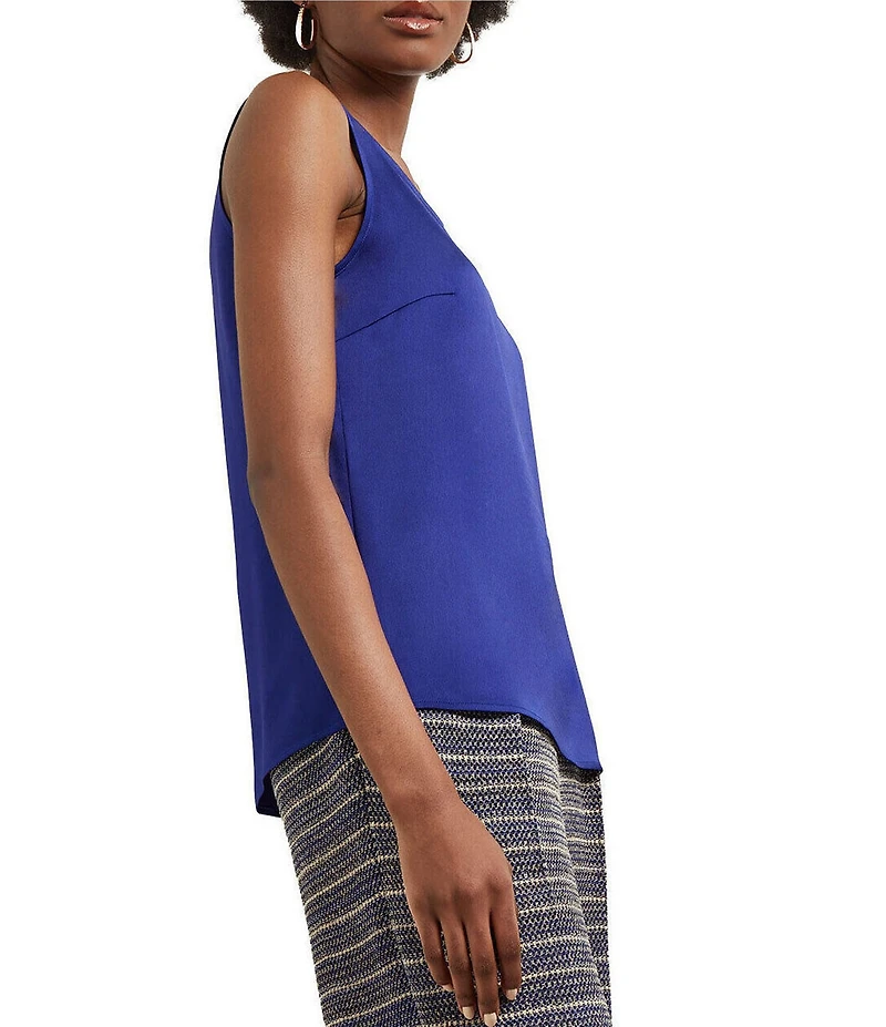 MISOOK Crepe De Chine Woven Round Neck Sleeveless Tank