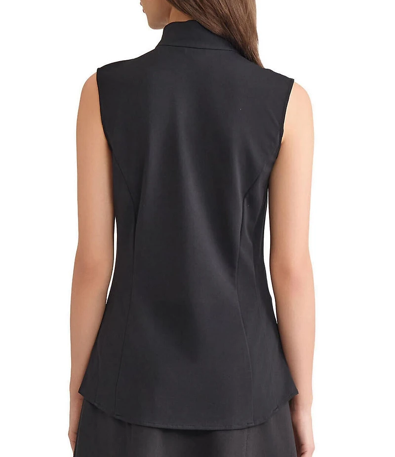 MISOOK High Funnel V-Neck Sleeveless Blouse