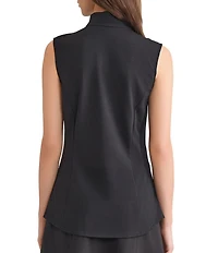 MISOOK High Funnel V-Neck Sleeveless Blouse