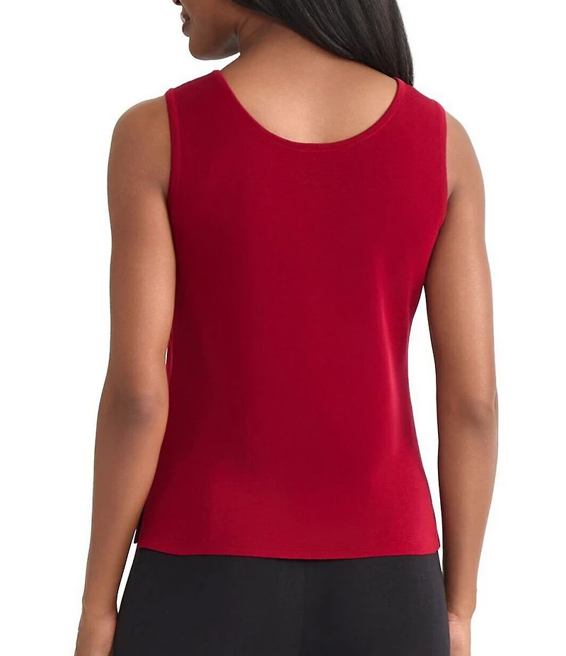 MISOOK Knit Double Scoop Neck Sleeveless Tank