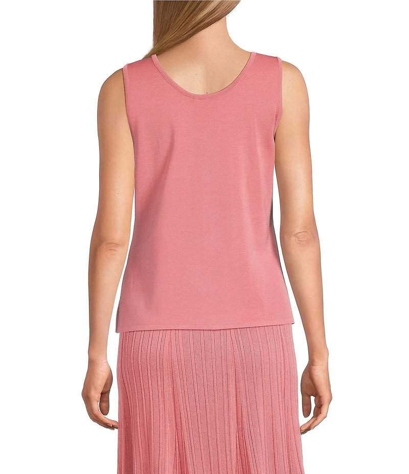 MISOOK Knit Double Scoop Neck Sleeveless Tank