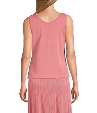 MISOOK Knit Double Scoop Neck Sleeveless Tank