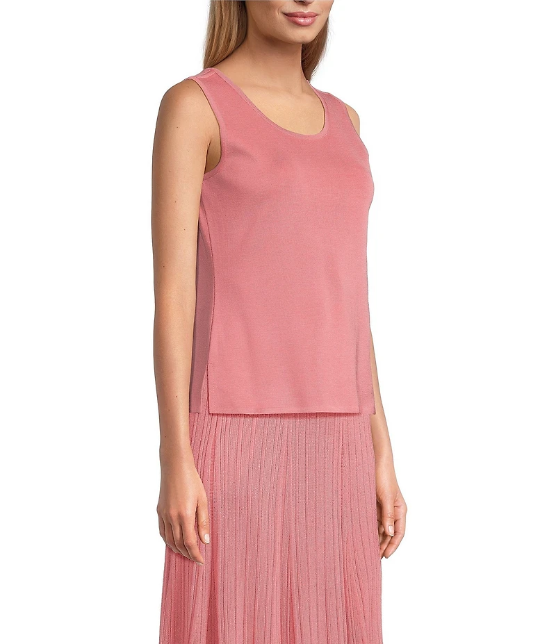 MISOOK Knit Double Scoop Neck Sleeveless Tank