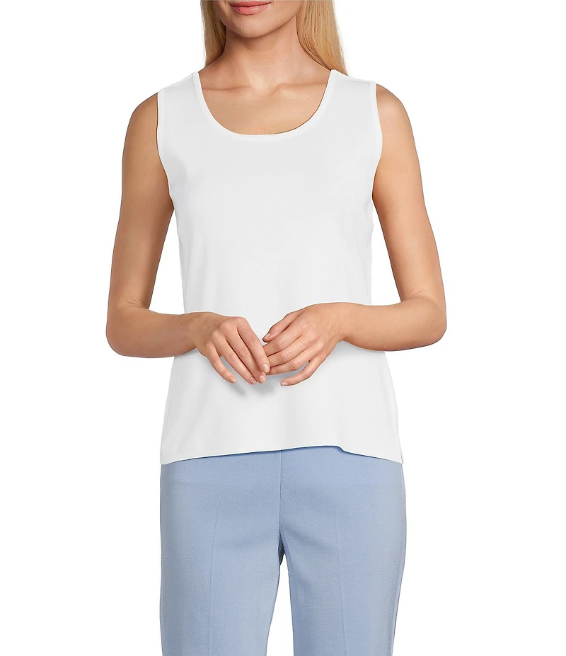 MISOOK Knit Double Scoop Neck Sleeveless Tank
