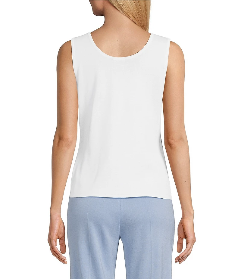 MISOOK Knit Double Scoop Neck Sleeveless Tank