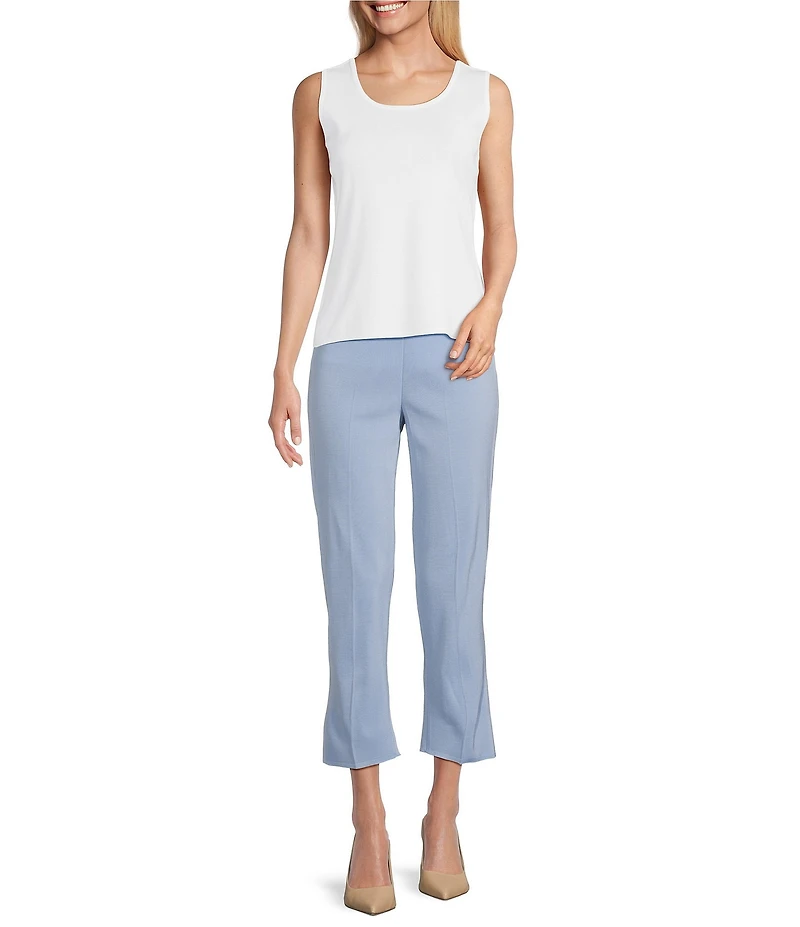 MISOOK Knit Double Scoop Neck Sleeveless Tank