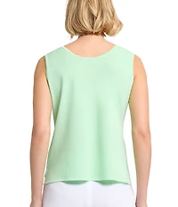 MISOOK Knit Double Scoop Neck Sleeveless Tank
