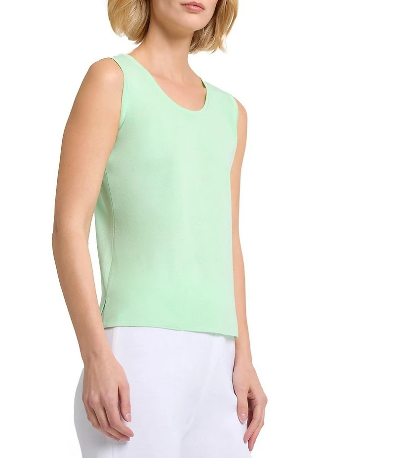 MISOOK Knit Double Scoop Neck Sleeveless Tank