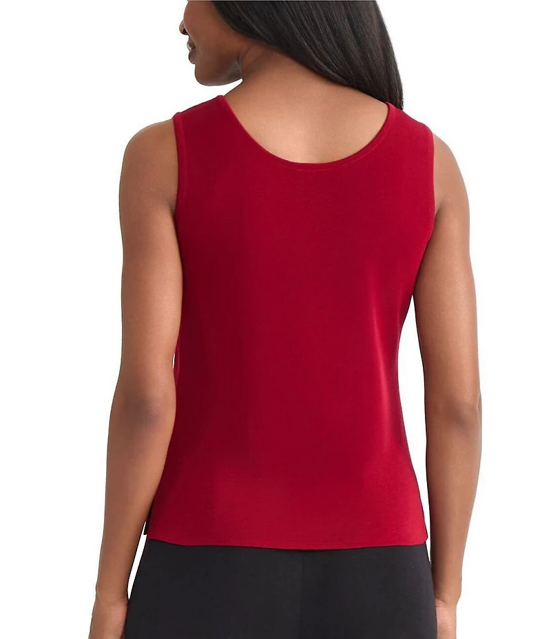 MISOOK Knit Double Scoop Neck Sleeveless Tank