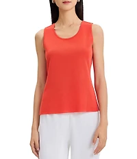 MISOOK Knit Double Scoop Neck Sleeveless Tank