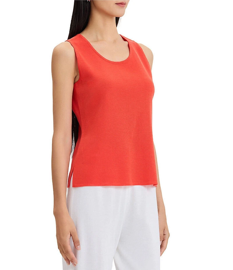 MISOOK Knit Double Scoop Neck Sleeveless Tank