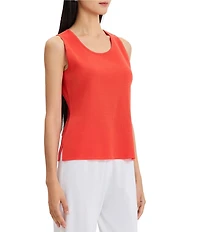 MISOOK Knit Double Scoop Neck Sleeveless Tank
