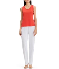 MISOOK Knit Double Scoop Neck Sleeveless Tank