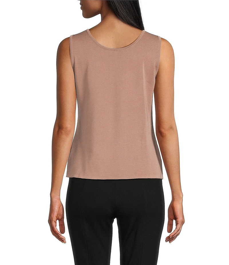 MISOOK Knit Double Scoop Neck Sleeveless Tank