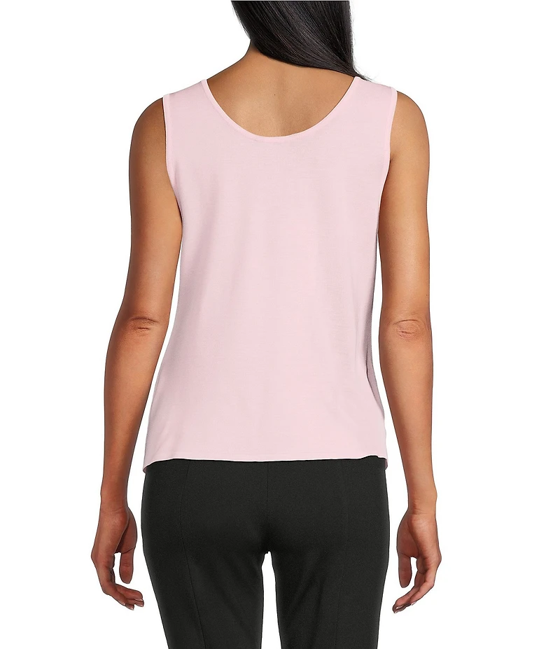 MISOOK Knit Double Scoop Neck Sleeveless Tank