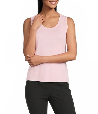 MISOOK Knit Double Scoop Neck Sleeveless Tank