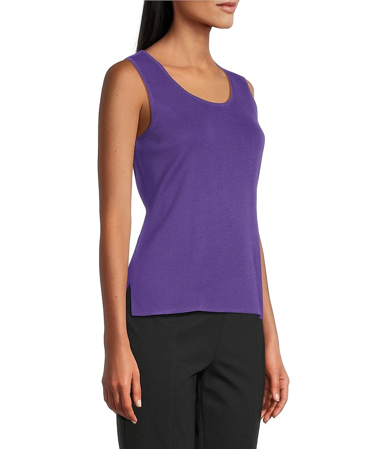 MISOOK Knit Double Scoop Neck Sleeveless Tank