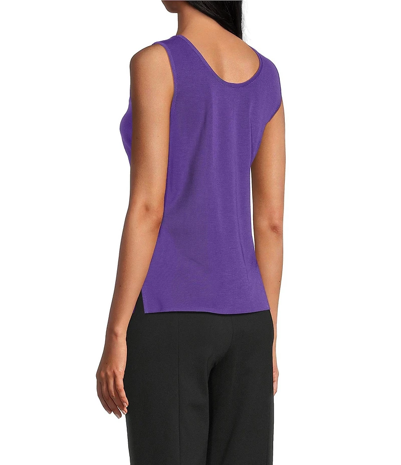 MISOOK Knit Double Scoop Neck Sleeveless Tank
