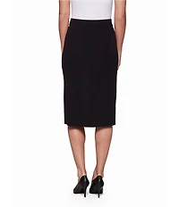 MISOOK Knit Elastic Waist Straight Midi Skirt