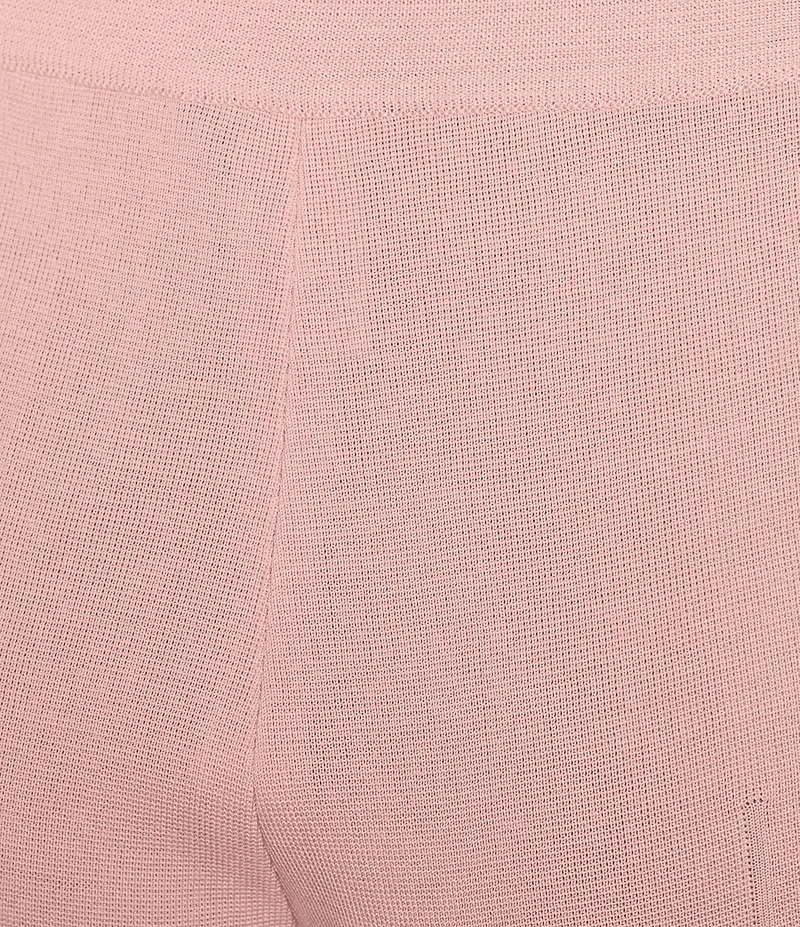 MISOOK Knit Flat Front Slim Leg Ankle-Length Pull-On Pants