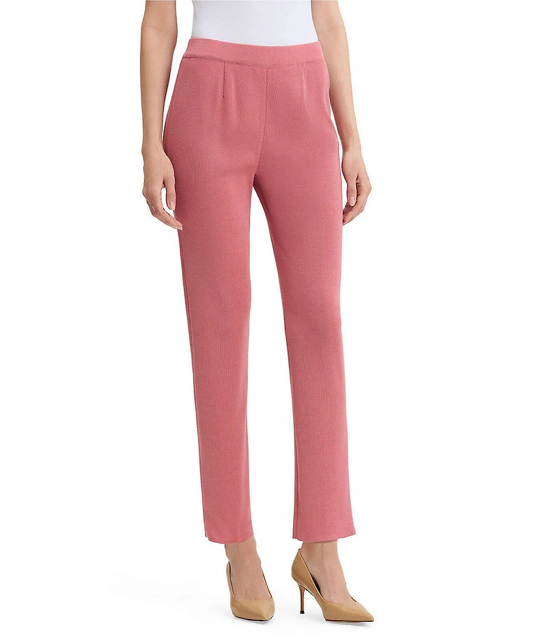 MISOOK Knit Nancy Slim-Leg Pull-On Ankle Pant