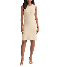 MISOOK Lurex Knit Scoop Neck Sleeveless Sheath Dress