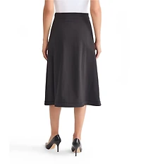 MISOOK Luxe Stretch Ponte A-Line Midi Skirt