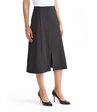 MISOOK Luxe Stretch Ponte A-Line Midi Skirt