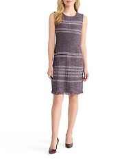 MISOOK Melange Knit Round Neck Sleeveless Sheath Dress