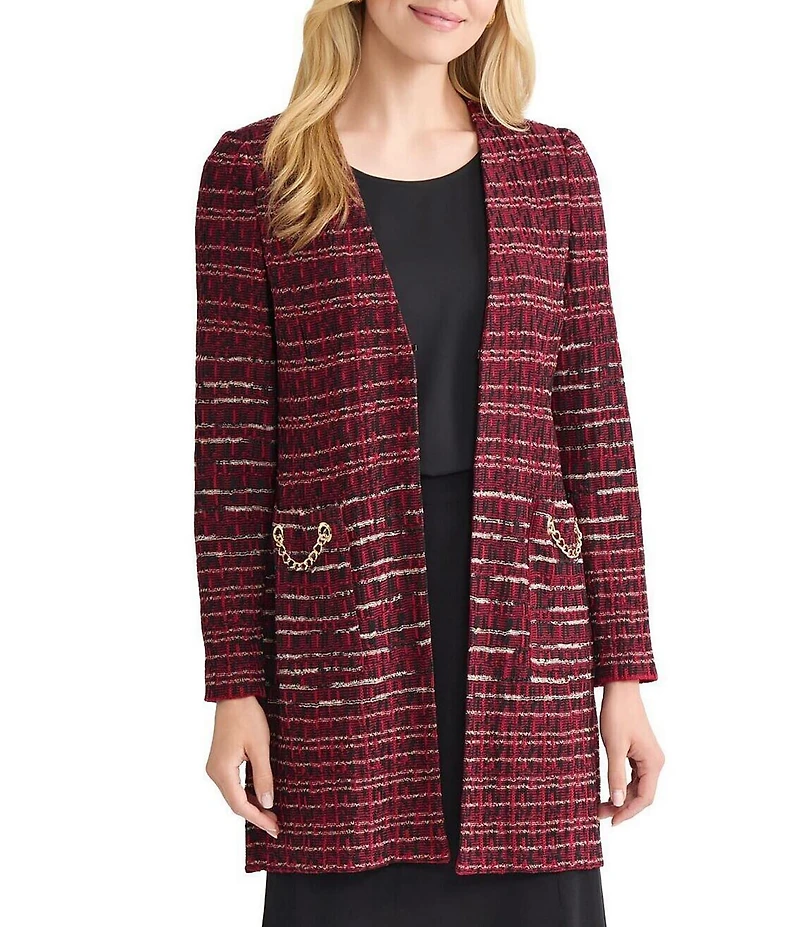 MISOOK Multi-Stitch Knit V-Neck Long Sleeve Cardigan