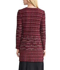 MISOOK Multi-Stitch Knit V-Neck Long Sleeve Cardigan