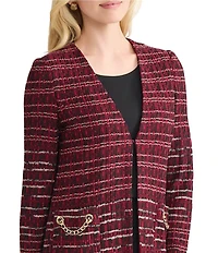 MISOOK Multi-Stitch Knit V-Neck Long Sleeve Cardigan