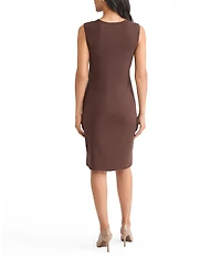 MISOOK Mylana Knit Scoop Neck Sleeveless Sheath Dress