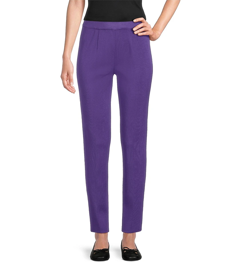 MISOOK Nancy Maylana Knit Slim Leg Pull-On Pants