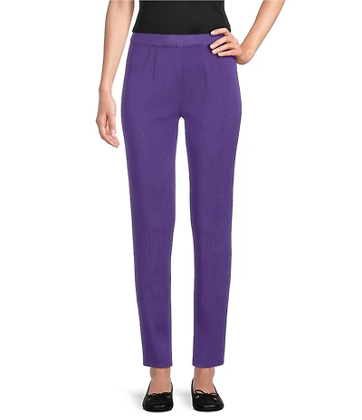 MISOOK Nancy Maylana Knit Slim Leg Pull-On Pants