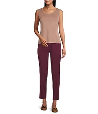 MISOOK Nancy Maylana Knit Slim Leg Pull-On Pants