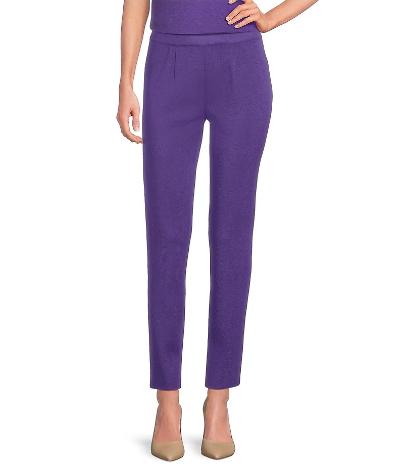 MISOOK Nancy Maylana Knit Slim Leg Pull-On Pants