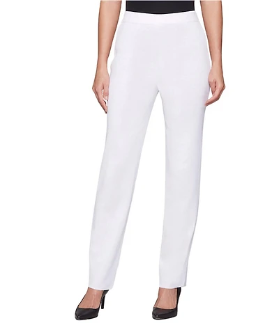 MISOOK Nancy Mylana Knit Flat Front Straight Pants