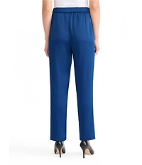 MISOOK Nora Crepe De Chine Elastic Waist Straight Leg Pants