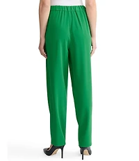 MISOOK Nora Crepe De Chine Elastic Waist Straight Leg Pants
