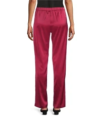 MISOOK Nora Crepe De Chine Elastic Waist Straight Leg Pants
