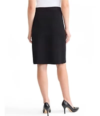MISOOK Ottoman Stich Knit Straight Pull-On Skirt